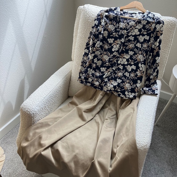 Zara Floral Fall/Autumn Long Sleeve Top - Picture 1 of 5